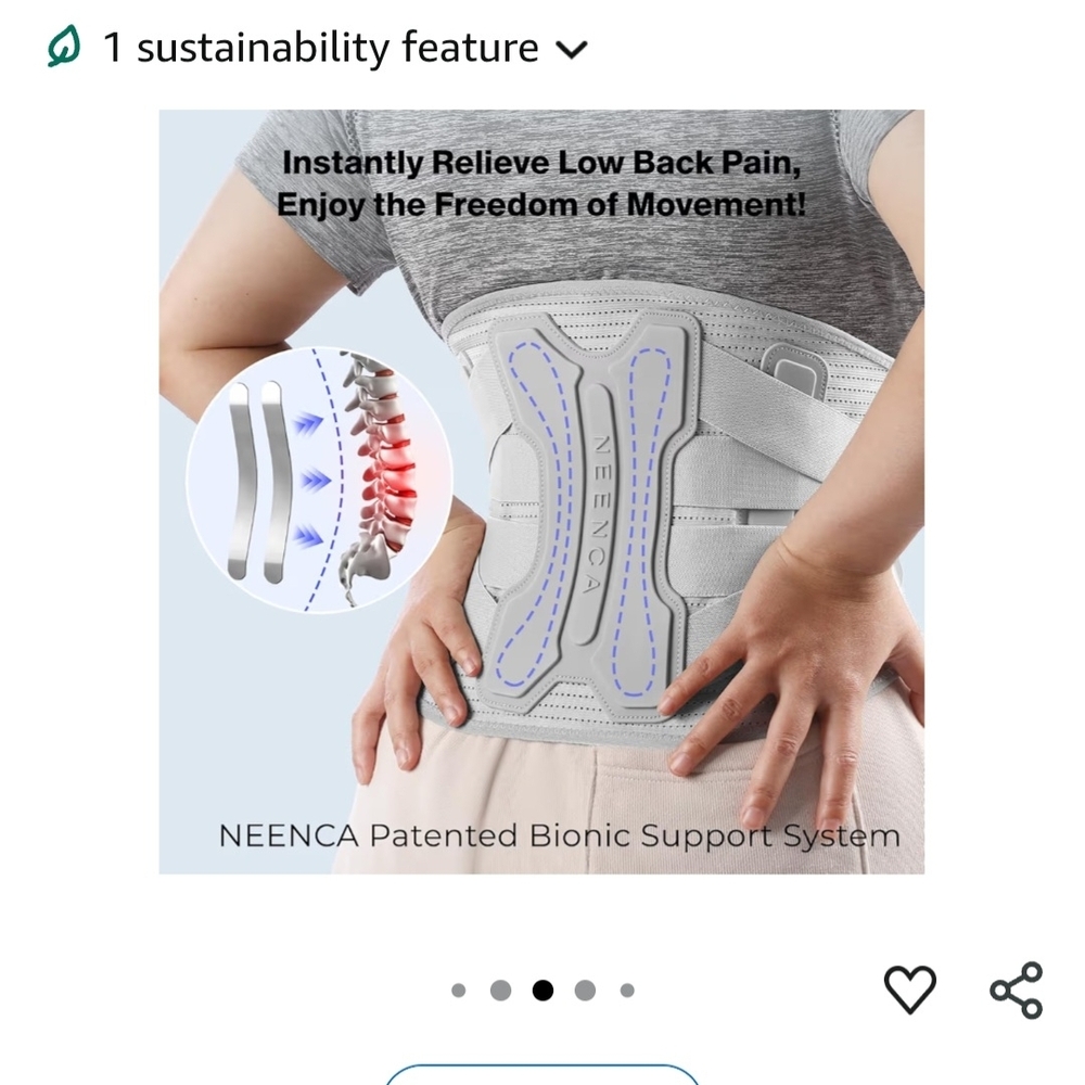 Gray Back Support Belt